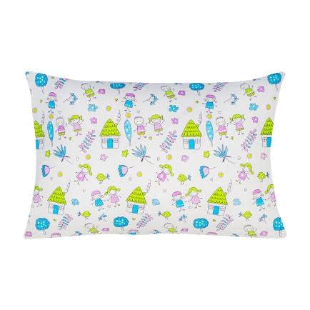 Фото -Наволочка бязева Home Line "Дівчата та хлопчики" (салатовий) 40х60см 163839