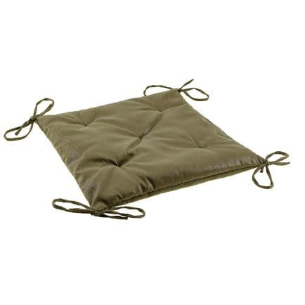 Фото -Подушка з зав'язками на стілець Home Line 40х40 см оливковий 181098