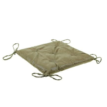 Фото -Подушка з зав'язками на стілець Home Line 40х40 см зелений 173907