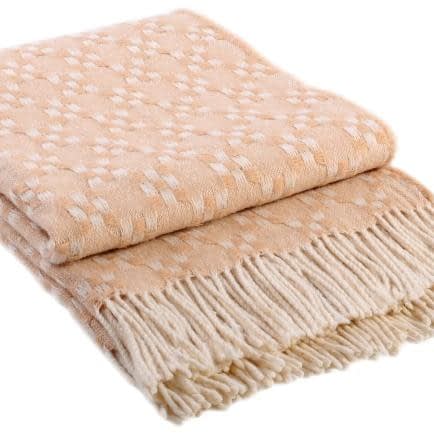 Фото -Плед Vladi "Ажур" (біло-бежевий) 140х200см 104856