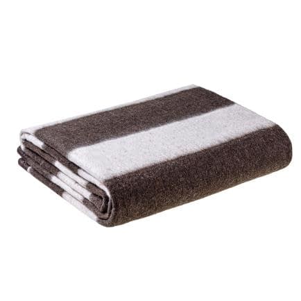 Фото -Ковдра шерстяна 150х200см бежеві полоси