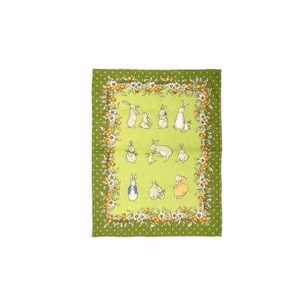 Фото -Рушник вафельний Home Line "Пасхальні зайці" (зелений) 45х60см 152741