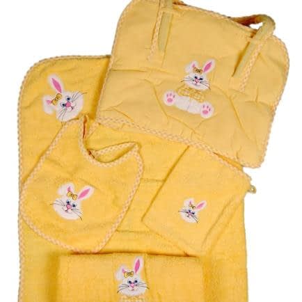 Фото -Набір махрових рушників для купання 5 шт. Home Line "Етебір Бейбі" (жовтий) 56706