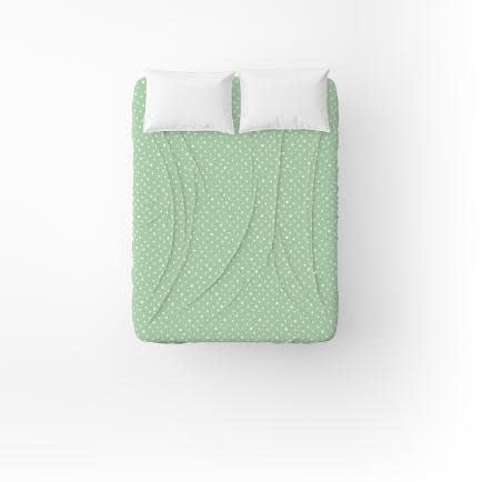 Фото -Простирадло бязеве Home Line "Горох" 150х215см (білий на зеленому) 178717