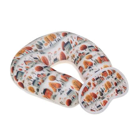 Фото -Набір для подорожей: дорожня подушка 30х30 см і пов’язка для очей «Зимова казка» 195372