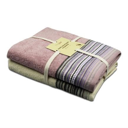 Фото -Набір махрових рушників 2 шт. Home Line "Тео" (кремово-рожевий), 68х128см 133814