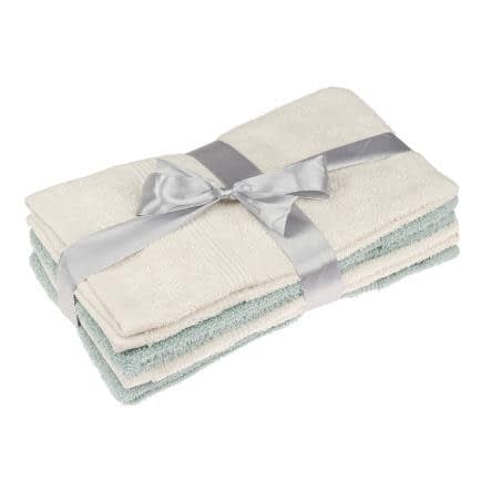 Фото -Набір махрових рушників 4 шт. 30х45см (ментоловий, кремовий) 165710