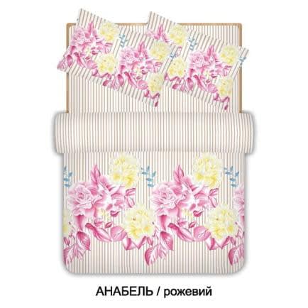 Фото -Двуспальный комплект постельного белья Home Line "Анабель" (розовый) 96598
