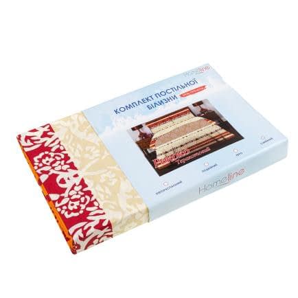 Фото -Євро комплект постільної білизни Home Line "Рококо" (теракотовий) 134699