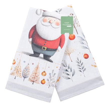 Фото -Набір кухонних рушників Санта Клаус 40х60 190842