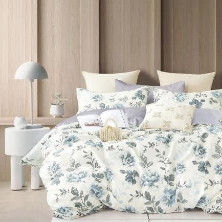 Фото -Євро комплект постільної білизни Home Line "КВІТКОВИЙ БЛЮЗ" (в ПВХ) 182995