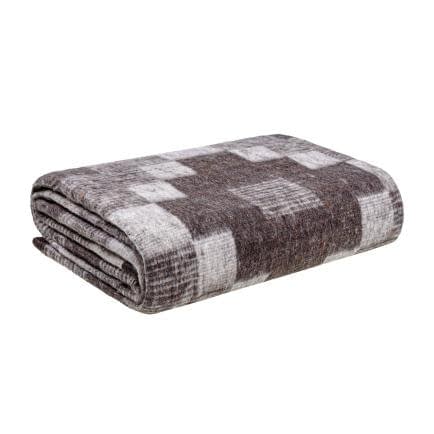 Фото -Одеяло тканое "Ромб" (бежевый/коричневый) 150x200 см 176686