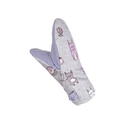 Фото -Рукавичка полупанама "Кіт на кухні" 16х28см (сіро-бузковий) 175301