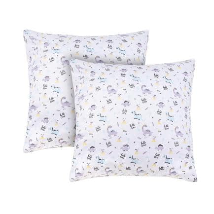 Фото -Наволочки дитячі бязеві (2шт.) Динозаврики блакитно-салатові 60х60 193125