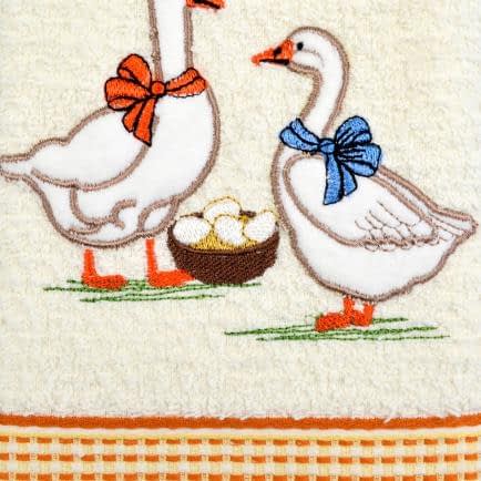 Фото -Рушник махровий кухонний Home Line "Гуси" (кремовий) 40х60см 134484