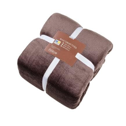 Фото -Плед  флісовий Фланель шоколад 240х260 190268