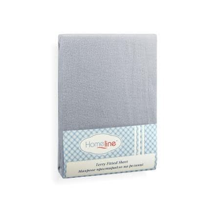 Фото -Простирадло махрове на резинці Home Line (темно-сіре) 180х200см 123217
