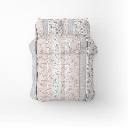 Фото -Півтораспальний комплект постільної білизни Home Line "Затишок" (сіро-рожевий) 173516