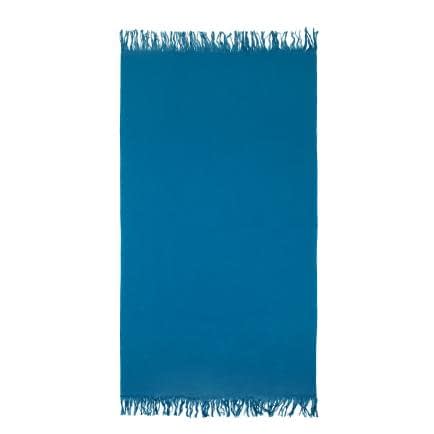Фото -Полотенце махрово-тканое пляжное "Plain" с бахромой (синий) 90х160см 163193