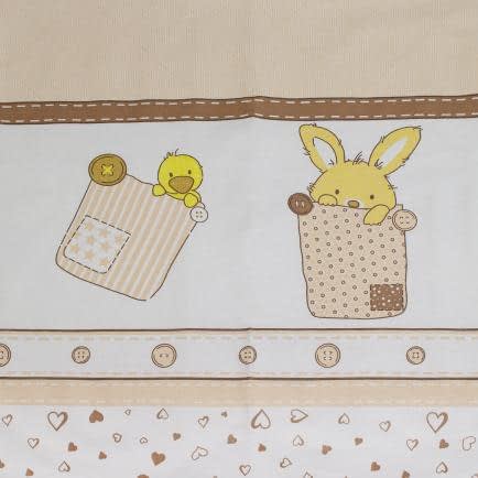 Фото -Бязь набивна "Ведмежата" бежева 150см (120г/м2) 155522