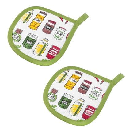 Фото -Набір прихваток Home Line 2 шт. "Спеції" (салатовий) 20х20см 163502