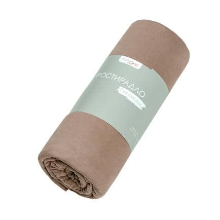 Фото -Простирадло трикотажне на резинці Home Line 180х200 см коричневий  179622