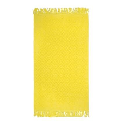 Фото -Полотенце махрово-тканое пляжное "Ромбы" (желтый) 90х160см 163112