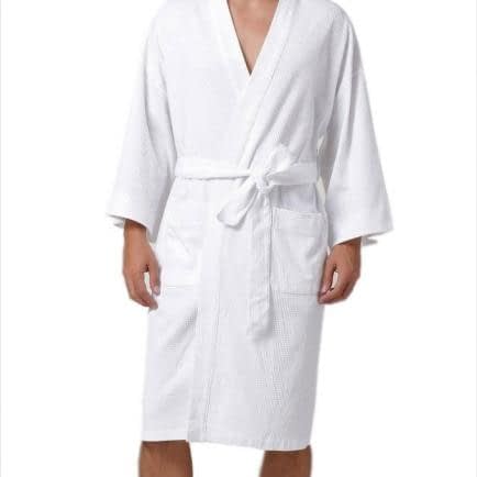 Фото -Халат вафельний XXL кімоно (білий) 134118