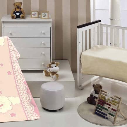 Фото -Плед Merinos "На добраніч" з іграшкою (рожевий) 100х120см 142595