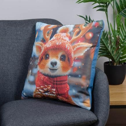 Фото -Подушка декоративна Home Line "Оленя з подарунком" 189227