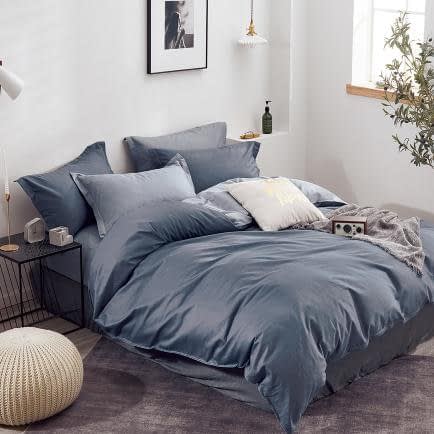 Фото -Євро комплект постільної білизни Home Line "СИНЬО-СІРИЙ" 171721