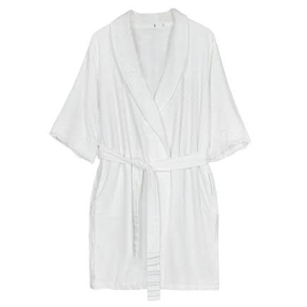 Фото -Халат махровий M з шалевим коміром (білий) 154606