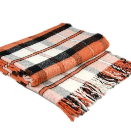 Фото -Плед Vladi "Лондон" (помаранчево-біло-чорний) 140х200см 109112