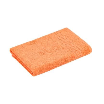 Фото -Полотенце махровое с бордюром 40х70см (оранжевый) 172752
