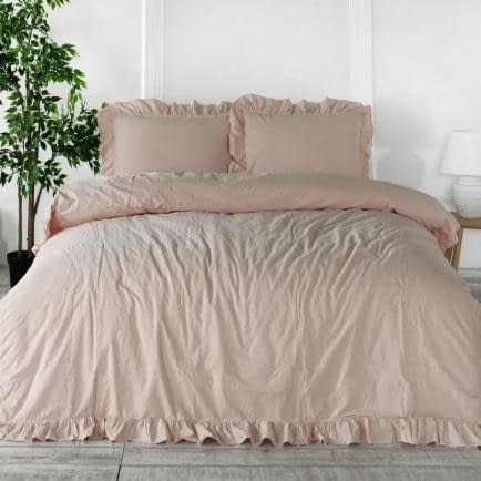 Фото -Евро комплект постельного белья Limasso "Pristine" (розовый) 141690