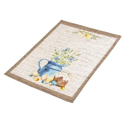 Фото -Рушник великодній Блакитний глечик та куліч 40х60 см 192516