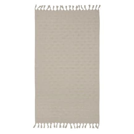 Фото -Рушник махрово-тканий пляжний "Ромби" (бежевий) 90х160см 163084