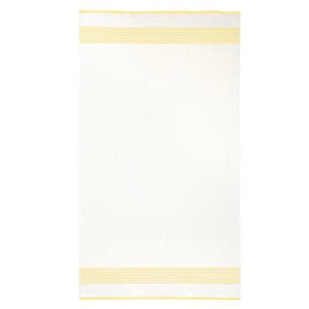 Фото -Рушник махровий "Кольорові смуги жовті" (білий) 90х160см 163268