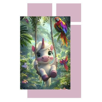 Фото -Дитячий комплект постільної білизни Home Line Одноріг у джунглях 193168