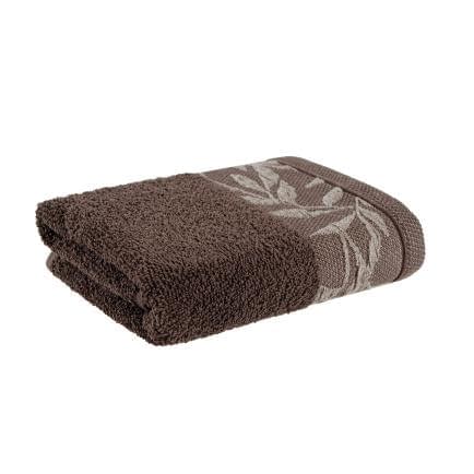 Фото -Махровое полотенце "Флора" (коричневое) 40х70 см 177655