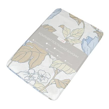 Фото -Півтораспальний комплект постільної білизни Home Line "Весняний вечір" (синьо-бежевий) 168344