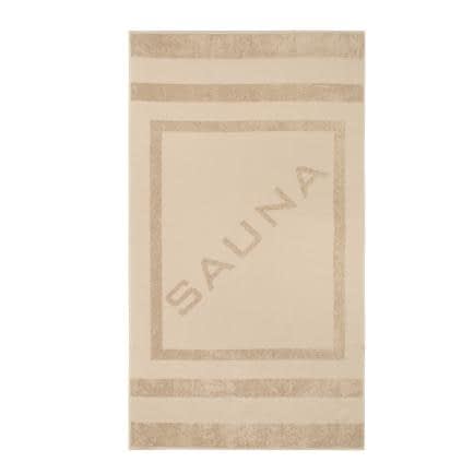 Фото -Полотенце махрово-тканое "Sauna" (бежевый) 90х160см 163260