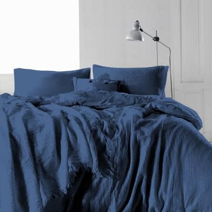 Фото -Семейный комплект постельного белья Limasso "Snowflake dressblue" (синий) 147924