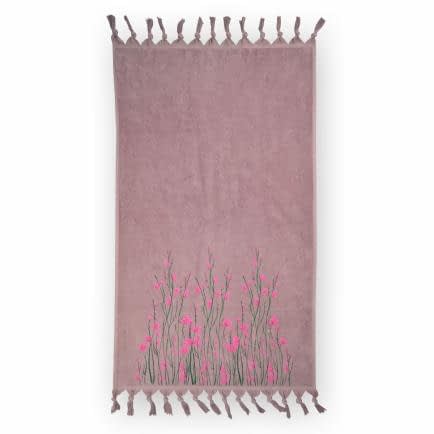 Фото -Рушник велюровий Home Line "Spring" (рожевий), 50х85см 126238