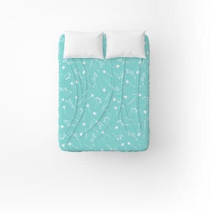 Фото -Простирадло бязеве Home Line "Волошки" 150х215см (бірюзовий) 181411