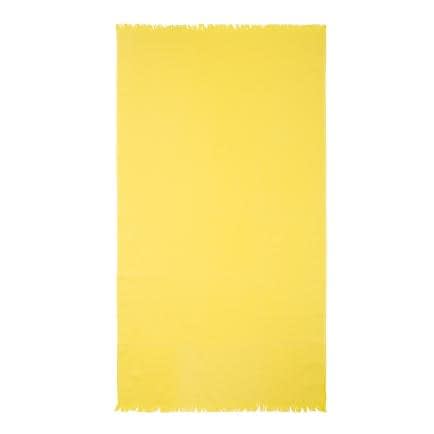Фото -Рушник махрово-тканий пляжний "Plain" з бахромою (жовтий) 90х160см 163113