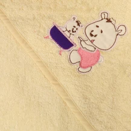 Фото -Рушник (куточок) махровий Home Line "Веселе купання" (кремовий), 75x75см 125409