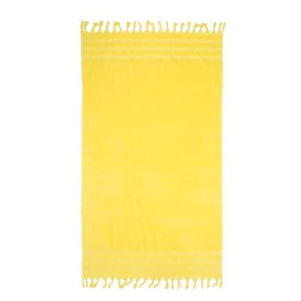 Фото -Рушник махровий пляжний "Вафельний бордюр" (жовтий) 90х160см 163114