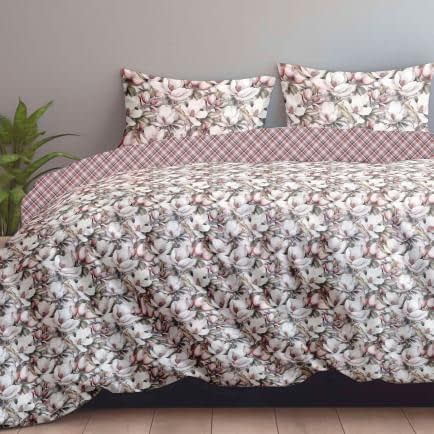 Фото -Комплект постільної білизни Євро Home Line сатин твіл Магнолія (ПВХ упаковка)