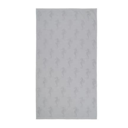 Фото -Полотенце махрово-тканое "Морской конек" (серый) 90х160см 163283